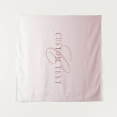Tenture Élégant lettrage et monogramme | Rose Ombre (Devant (Horizontal))