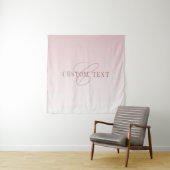 Tenture Élégant lettrage et monogramme | Rose Ombre (En situation)