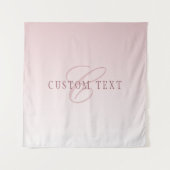 Tenture Élégant lettrage et monogramme | Rose Ombre (Devant)