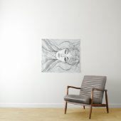 Tenture Elégant Line Art Portrait Moderne Wall Art (En situation (horizontale))