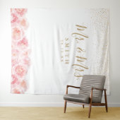 Tenture Elégant M. & Mme or & mariage floral roux (En situation (horizontale))