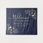 Tenture Elégant Mariage bleu de la marine arrière-plan (Devant (Horizontal))