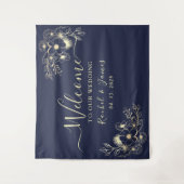 Tenture Elégant Mariage bleu de la marine arrière-plan (Devant)