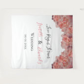 Tenture Élégant Mariage de cadre de couleur rose corail (Devant (Horizontal))