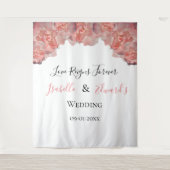 Tenture Élégant Mariage de cadre de couleur rose corail (Devant)