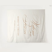 Tenture Élégant Mariage de calligraphie en terre cuite Bie (Devant (Horizontal))