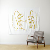 Tenture Élégant Mariage de calligraphie manuscrite Gold Sw (En situation (horizontale))