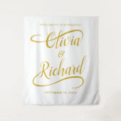 Tenture Élégant Mariage de calligraphie manuscrite Gold Sw (Devant)