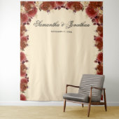 Tenture Elégant Mariage de fleurs en terre cuite (En situation)