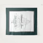 Tenture Élégant mariage d'hiver Emerald Green Silver (Devant (Horizontal))