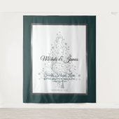 Tenture Élégant mariage d'hiver Emerald Green Silver (Devant)