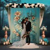 Tenture Elégant Mariage d'Iridescente Tropicale