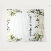 Tenture Élégant Mariage en ivoire rose floral ARRIÈRE-PAPI (Devant (Horizontal))