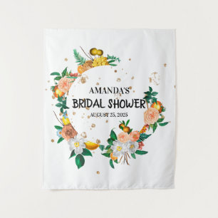 Tenture Elégant Mariage Floral Photo Booth fond