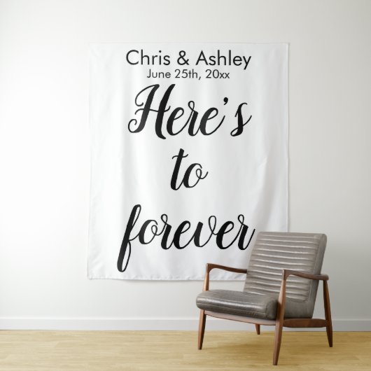 Tenture Elégant Mariage Photo Prop Photo Booth Backdrop (En situation)