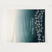 Tenture Élégant Mariage Turquoise à chaînes de caractères  (Devant (Horizontal))