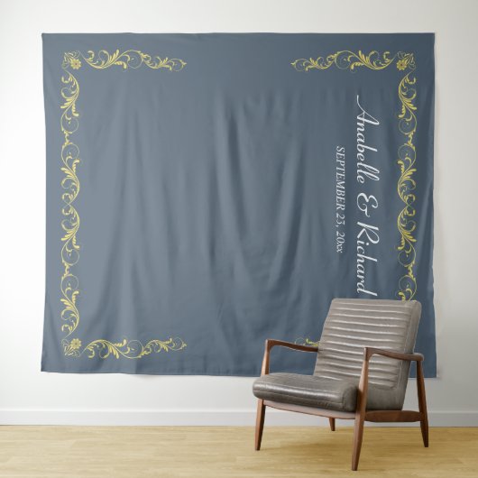 Tenture Elégant Mariage victorien Photo Booth Backdrop (En situation (horizontale))