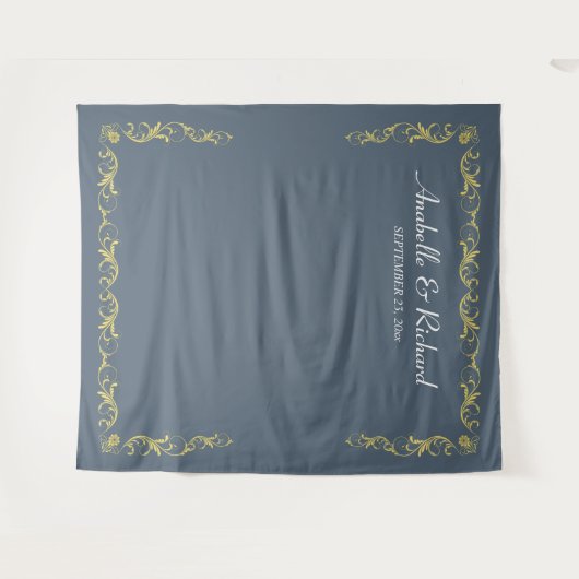 Tenture Elégant Mariage victorien Photo Booth Backdrop (Devant (Horizontal))
