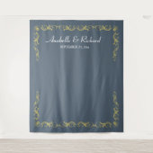 Tenture Elégant Mariage victorien Photo Booth Backdrop (Devant)