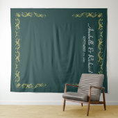 Tenture Elégant Mariage victorien Photo Booth Backdrop (En situation (horizontale))