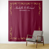 Tenture Elégant Mariage victorien Photo Booth Backdrop (En situation)