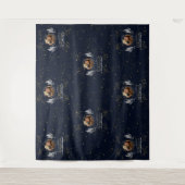 Tenture Elégant Marine Rouge tapis Or Pas et répétition Gr (Devant)