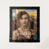 Tenture Elegant Math Félicitations Photo Graduation (Devant)