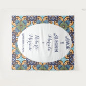 Tenture Elégant mexicain Floral Talavera Mariage fond (Devant (Horizontal))