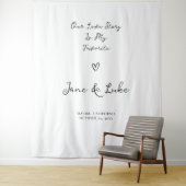 Tenture Elegant Minimalist Wedding Welcome Sign - Tapestry (En situation)