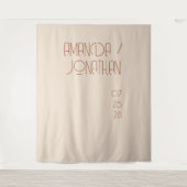 Tenture Elégant minimaliste amande Pastel Mariage fond (Devant)