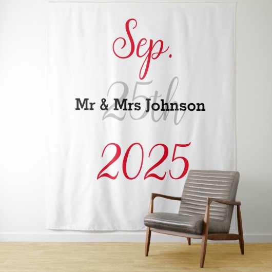 Tenture Elégant minimaliste Mariage arrière-plan (En situation)