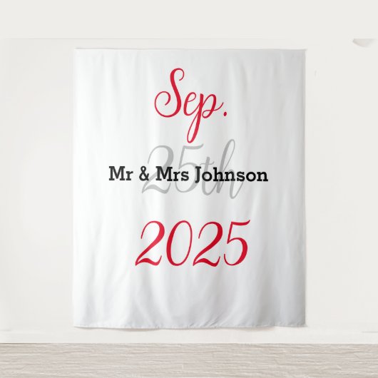 Tenture Elégant minimaliste Mariage arrière-plan (Devant)