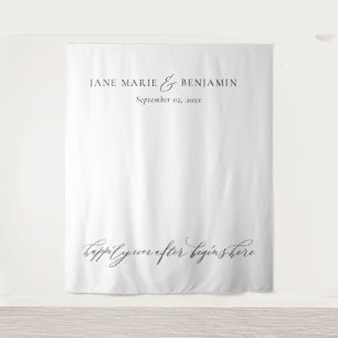 Tenture Élégant minimaliste Mariage d'art blanc