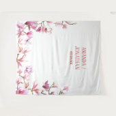 Tenture Elégant minimaliste Mariage floral fond (Devant (Horizontal))