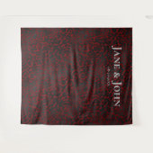 Tenture Elégant minimaliste rouge Léopard fond (Devant (Horizontal))