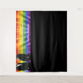 Tenture Elegant Modern Gay Men Rainbow Wedding Backdrop (Devant)