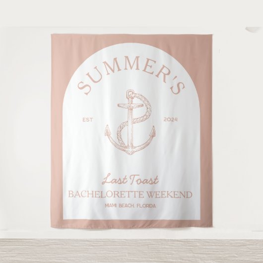 Tenture Élégant Moderne Bohème de Mariée de Bord de Mer Cl (Devant)