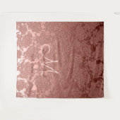 Tenture Élégant Monogramme Rose Gold Booth Photo de Mariag (Devant (Horizontal))