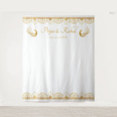 Tenture Élégant Motif d'or Mariage indien (Devant)