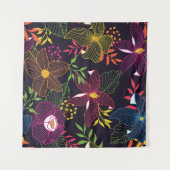 Tenture Elégant motif sans couture florale, design artisti (Devant (Horizontal))