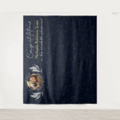 Tenture Elegant Navy Gold Félicitations Graduation Party (Devant)