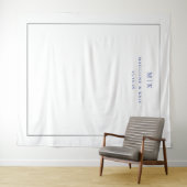 Tenture Elegant Navy Typographic (En situation (horizontale))