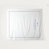 Tenture Elegant Navy Typographic (Devant (Horizontal))