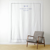 Tenture Elegant Navy Typographic (En situation)