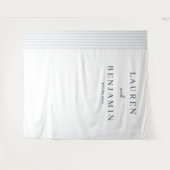 Tenture Elegant Navy Vertical Lines (Devant (Horizontal))