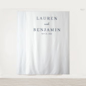 Tenture Elegant Navy Vertical Lines (Devant)