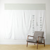 Tenture Elegant Neutral Minimalist Lines (En situation (horizontale))