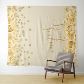 Tenture Élégant Or Douce 16 Paillettes Confettis Floral (En situation (horizontale))