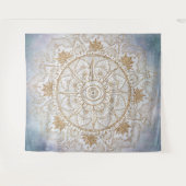 Tenture Elégant or Oeil Soleil Lune Mandala Design (Devant (Horizontal))