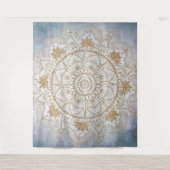 Tenture Elégant or Oeil Soleil Lune Mandala Design (Devant)